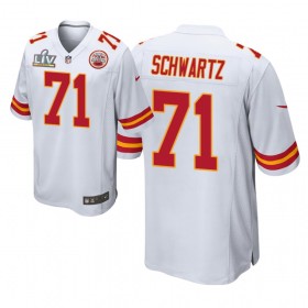 Camiseta Hombre Kansas City Chiefs Mitchell Schwartz 71 Nike Blanco 2021 Super Bowl LV